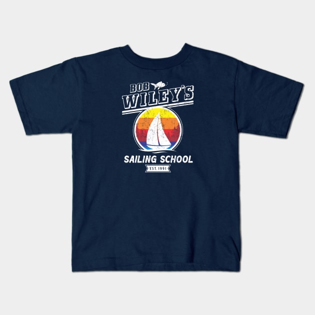 Wiley's Sailing School Kids T-Shirt by dustbrain